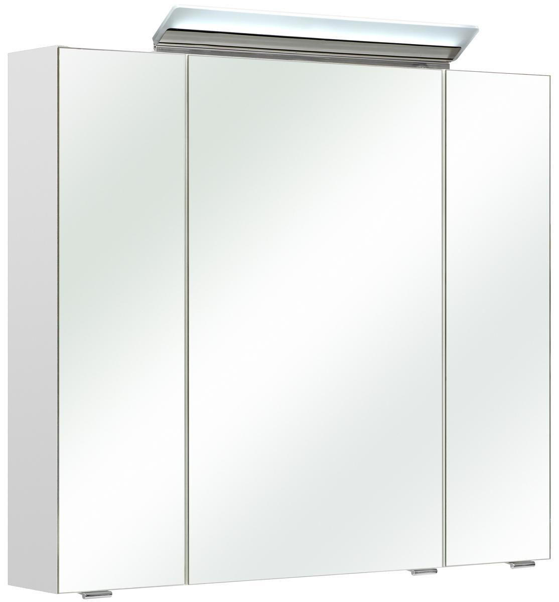 SPIEGELSCHRANK 80/70/16 cm  - Weiß, Basics, Glas/Holz (80/70/16cm) - Xora