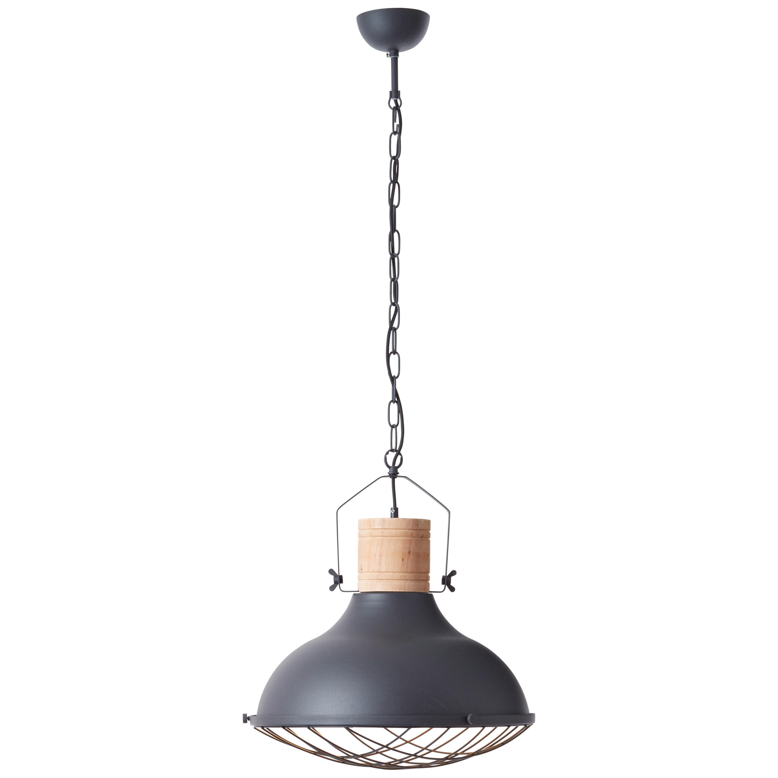 HÄNGELEUCHTE Emma  - Schwarz, Natur, Holz/Metall (47/143cm)