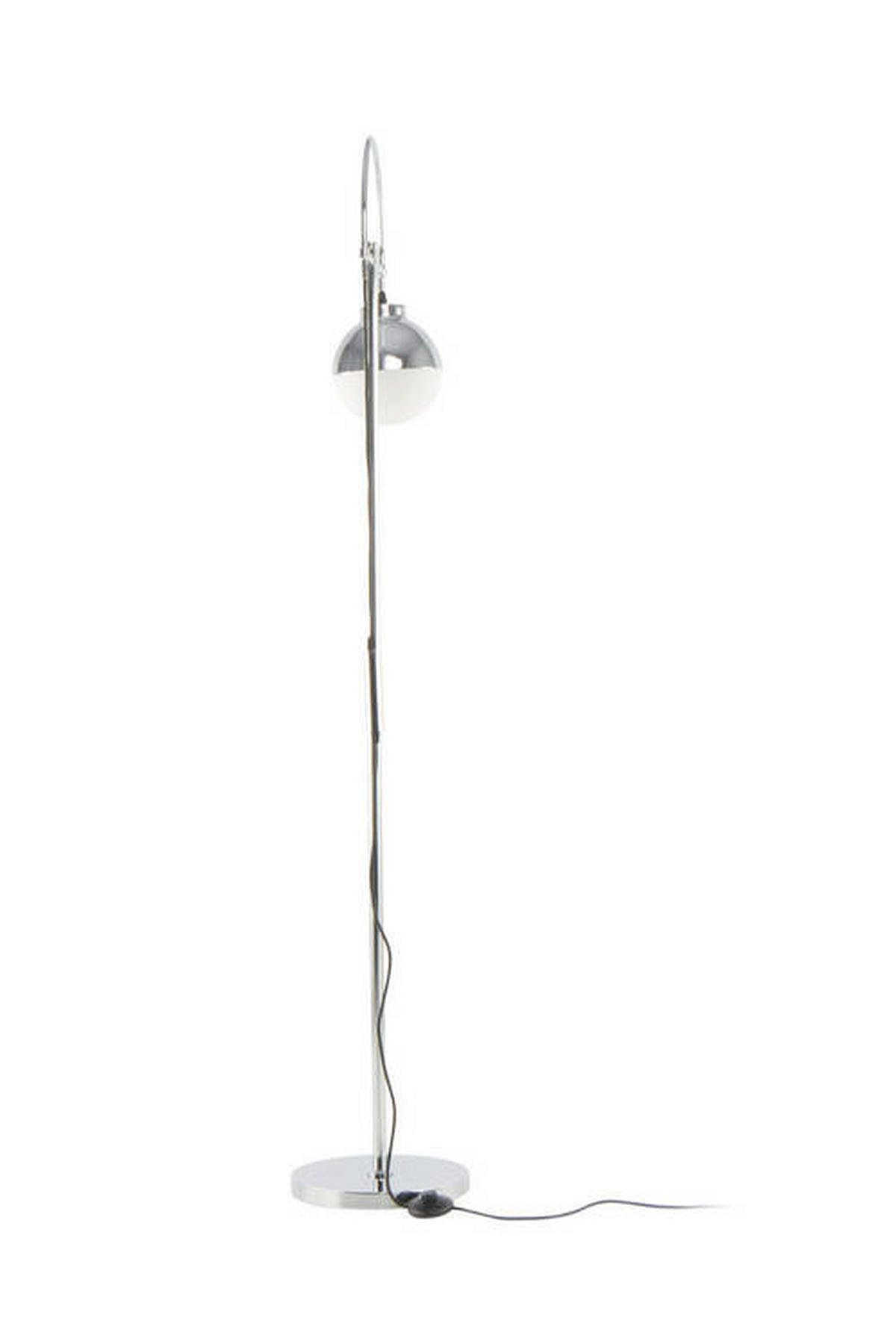 STEHLEUCHTE - Weiss/Silberfarben, Design, Glas/Metall (44/160/44cm) - Kayoom