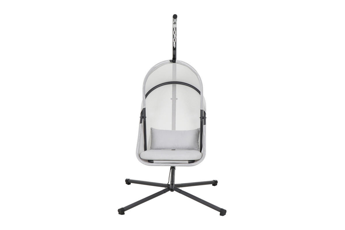 HÄNGESESSEL 123/195/106 cm  - Anthrazit/Grau, KONVENTIONELL, Kunststoff/Textil (123/195/106cm) - Siena Garden