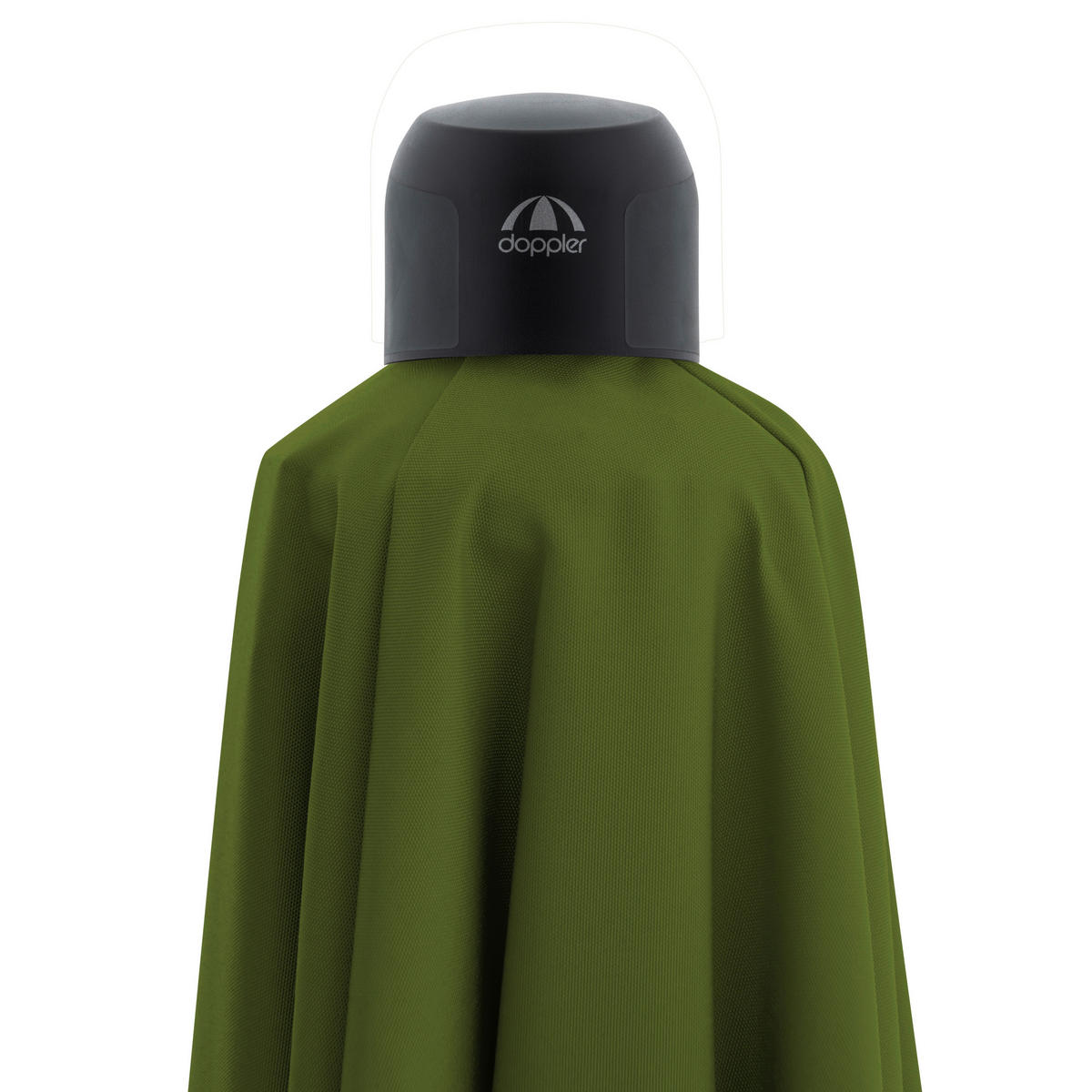 AMPELSCHIRM 210x210 cm  - Anthrazit/Grün, Basics, Textil/Metall (210/210cm) - Doppler