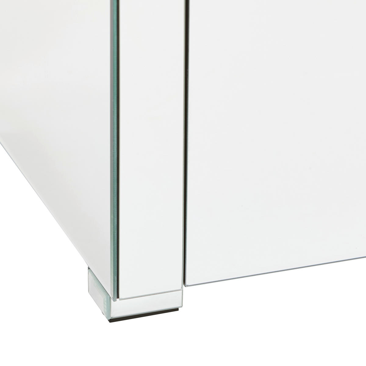 Sideboard BUX Spiegel  in 130/83/41 cm  - Klar/Schwarz, Design, Glas/Holzwerkstoff (130/83/41cm) - MID.YOU