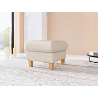 HOCKER Flachgewebe Creme  - Eichefarben/Creme, KONVENTIONELL, Holz/Textil (58/48/58cm) - Sit & More