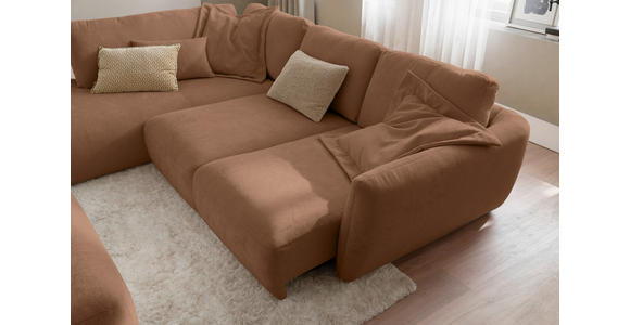 ECKSOFA  in Chenille Braun  224/307 cm  - Schwarz/Braun, KONVENTIONELL, Kunststoff/Textil (224/307cm) - Hom`in