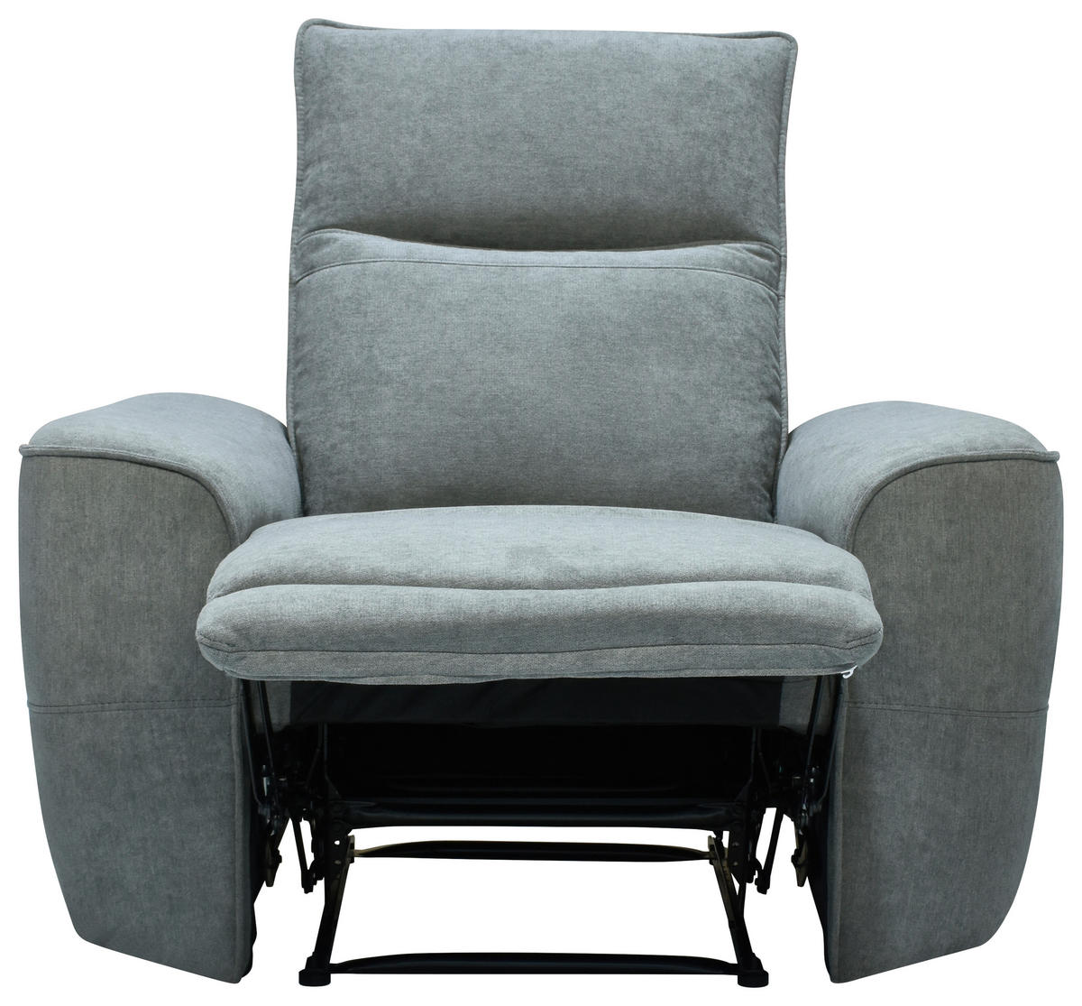 SCAUN DE RELAXARE in metal, textil gri  - negru/gri, Konventionell, metal/textil (100/99/96cm) - Celina Home