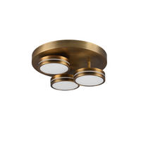 LED-TAKLAMPA Franklin 35/13 cm  - mässingsfärgad, Basics, metall (35/13cm) - Trio Leuchten