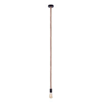 HÄNGELEUCHTE ULLEU 6/166 cm   - Schwarz/Braun, Natur, Naturmaterialien/Metall (6/166cm) - Globo