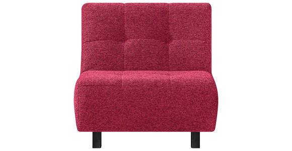 SCHLAFSESSEL Juice Flachgewebe Rot Fußauswahl, Stoffauswahl, Liegefunktion  - Rot/Schwarz, Design, Textil/Metall (85/92/102cm) - Novel
