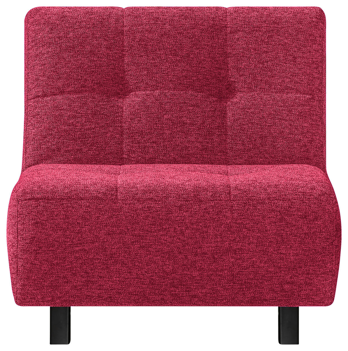 SCHLAFSESSEL Flachgewebe Rot  - Rot/Schwarz, Design, Textil/Metall (85/92/102cm) - Novel