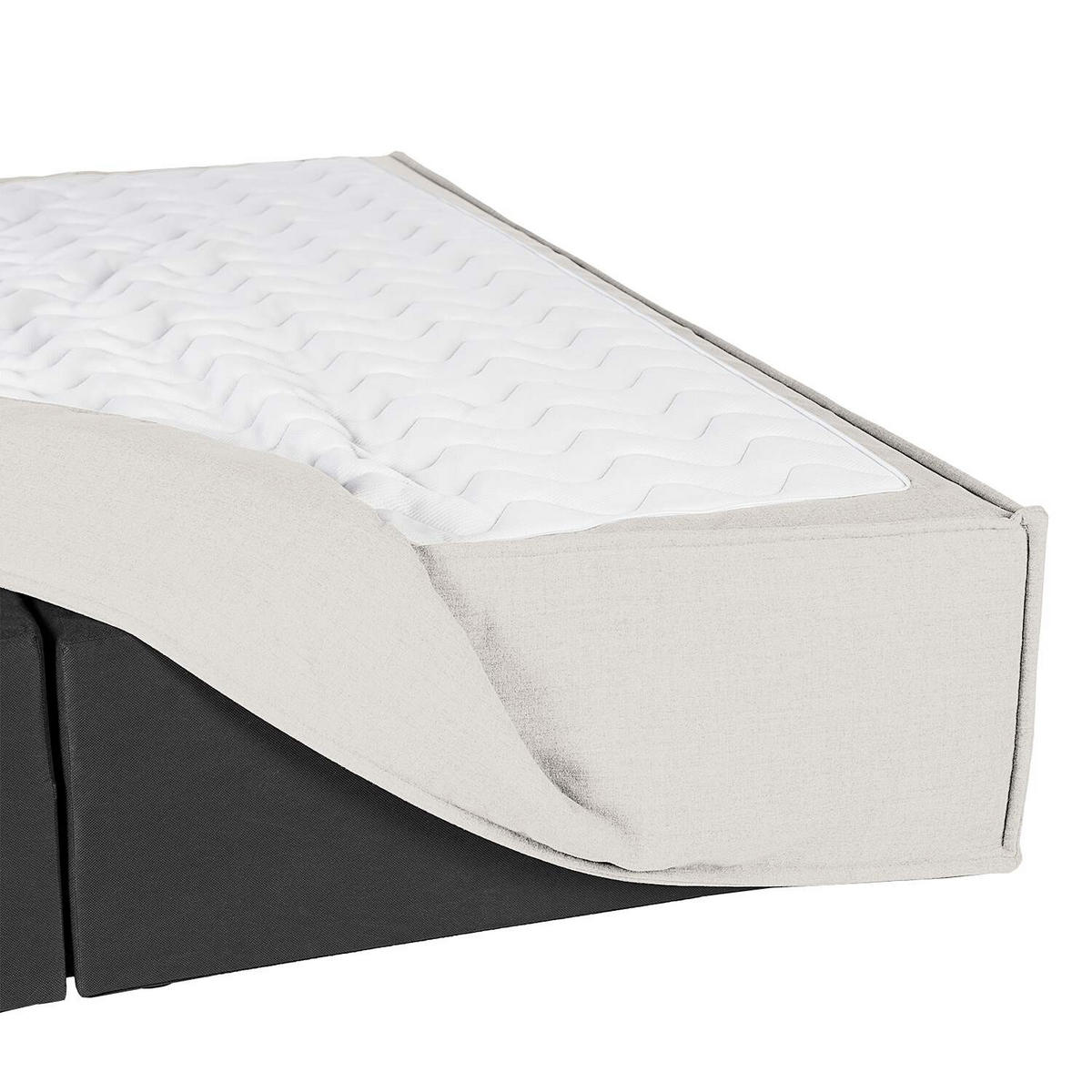 BOXSPRINGBETT 240/200 cm  in Creme  - Creme, Design, Textil (240/200cm) - home24