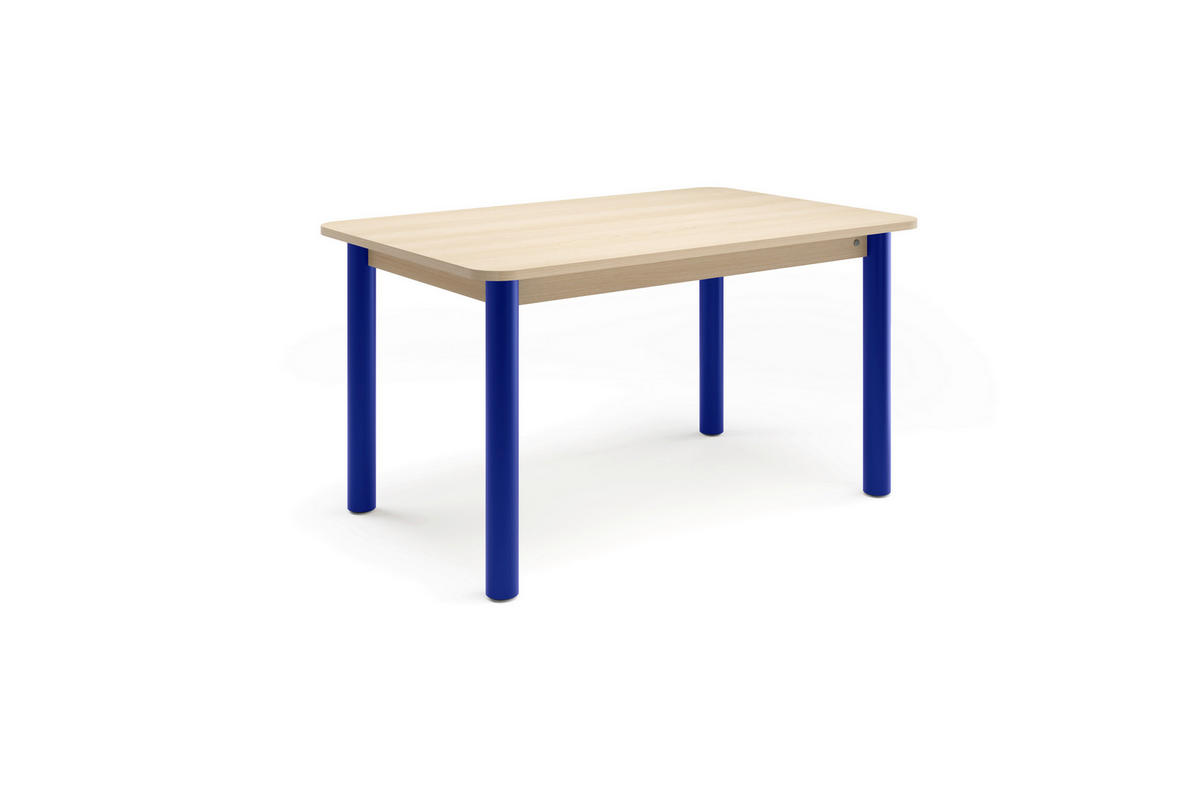 ESSTISCH in Metall, Holzwerkstoff 140/90/76 cm   - Hellbraun/Blau, Natur, Holzwerkstoff/Metall (140/90/76cm) - Tom Tailor