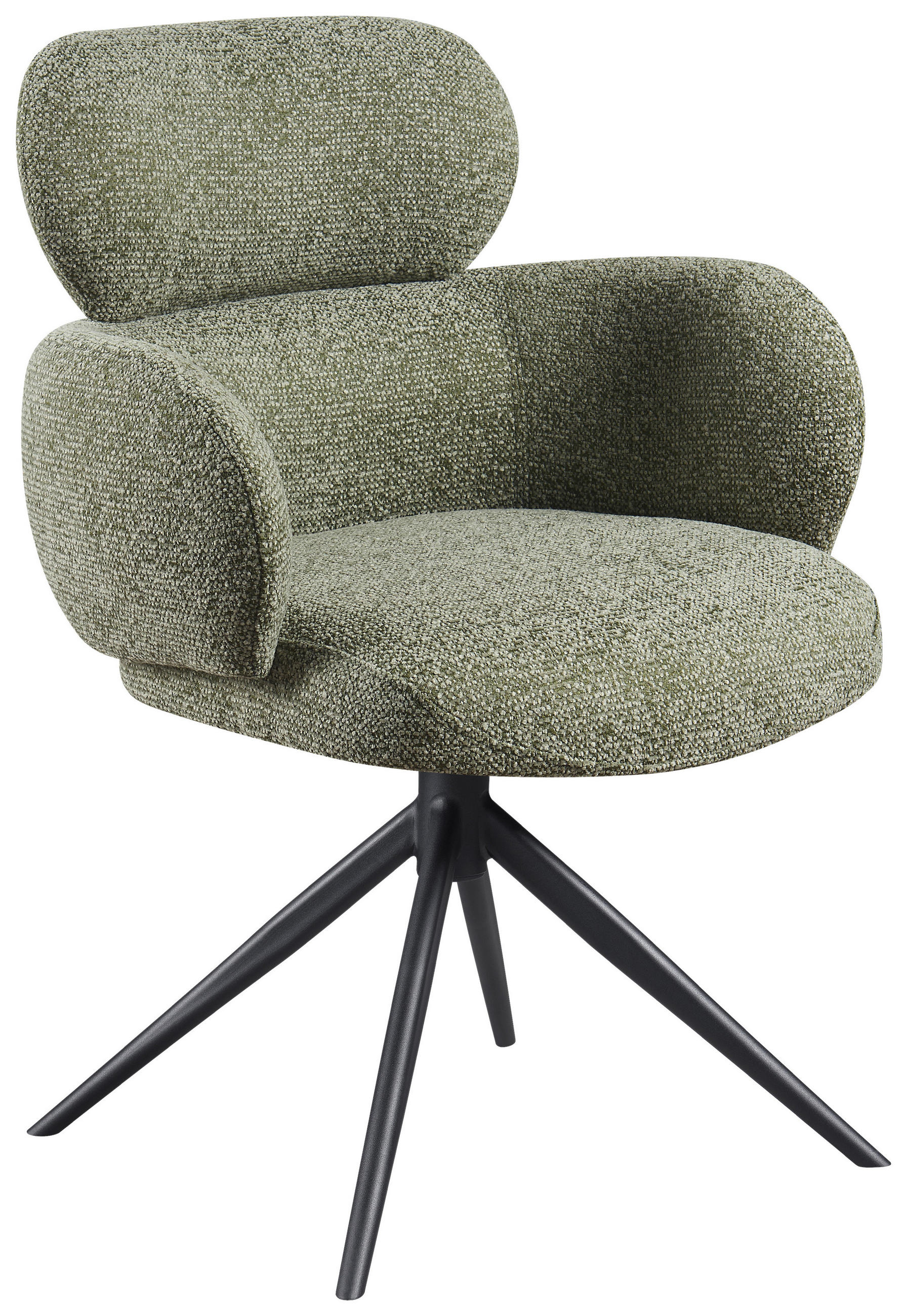 Novel ŽIDLE S PODRUČKAMI, železo, tkaná látka, světle zelená