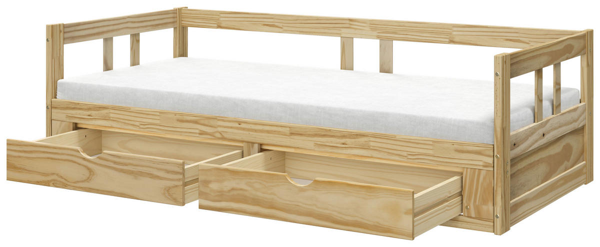 AUSZIEHBETT 90/200 cm  in Naturfarben  - Naturfarben, MODERN, Holz/Holzwerkstoff (90/200cm) - MID.YOU