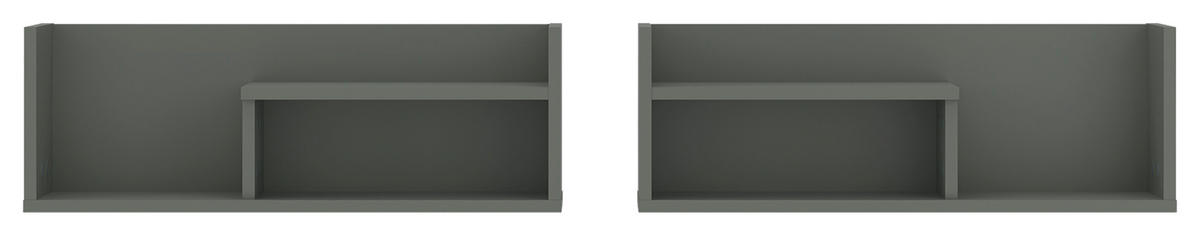 WANDBOARD Anthrazit, Grau, Grün  - Anthrazit/Grau, Design, Holzwerkstoff (140/24/22cm) - Carryhome