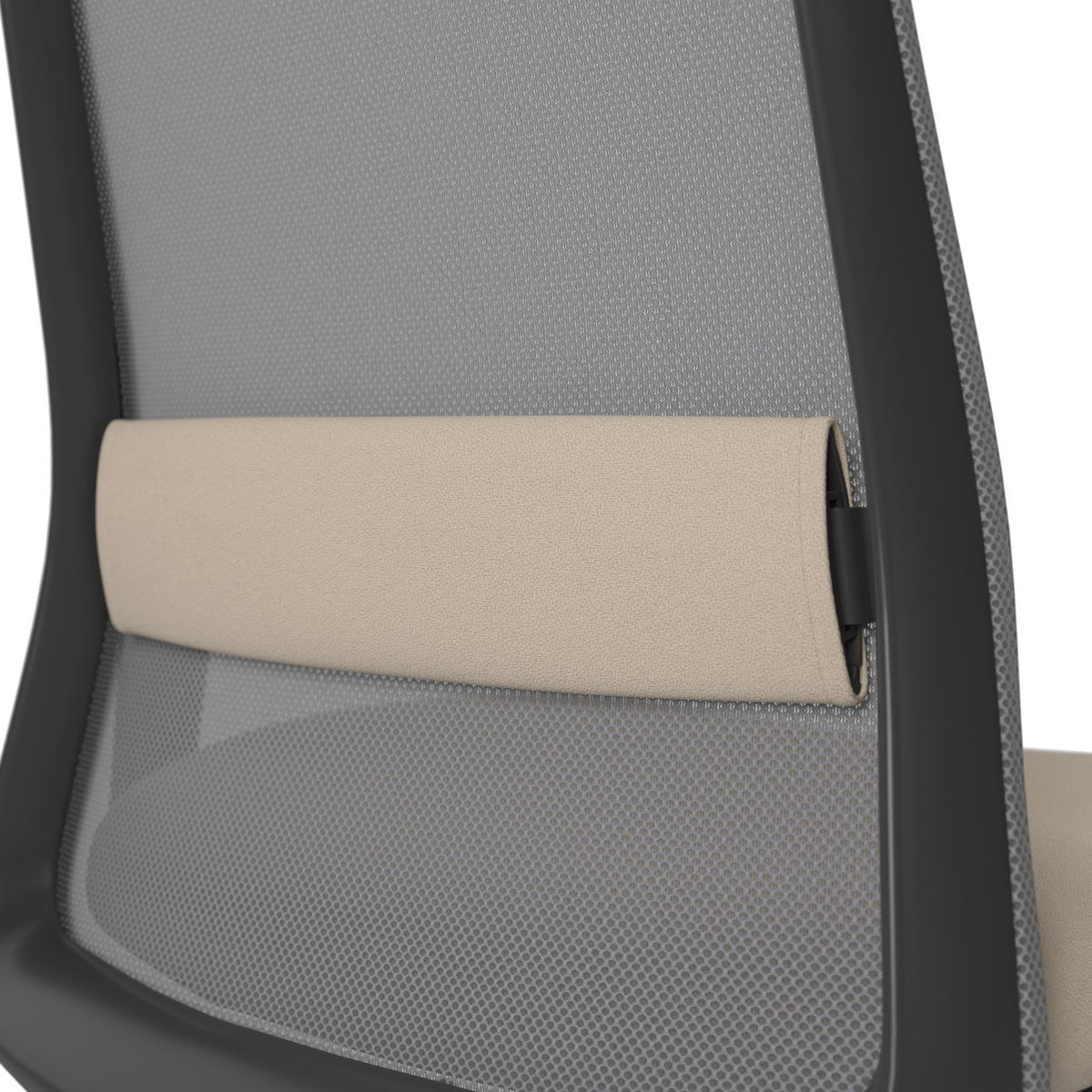 DREHSTUHL Grau, Schwarz, Beige  - Beige/Schwarz, MODERN, Kunststoff/Textil (70/103-115/70cm)
