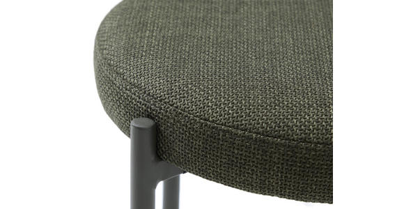 HOCKER Webstoff Olivgrün  - Olivgrün, Basics, Textil/Metall (43,5/48/43,5cm) - Xora