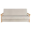 SCHLAFSOFA Webstoff Creme  - Creme/Naturfarben, Design, Holz/Textil (220/90/90cm) - P & B