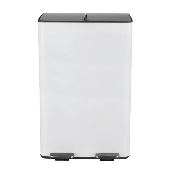 TRETEIMER 60 L  - Schwarz/Weiß, Basics, Kunststoff/Metall (45/30/71cm) - Spirella