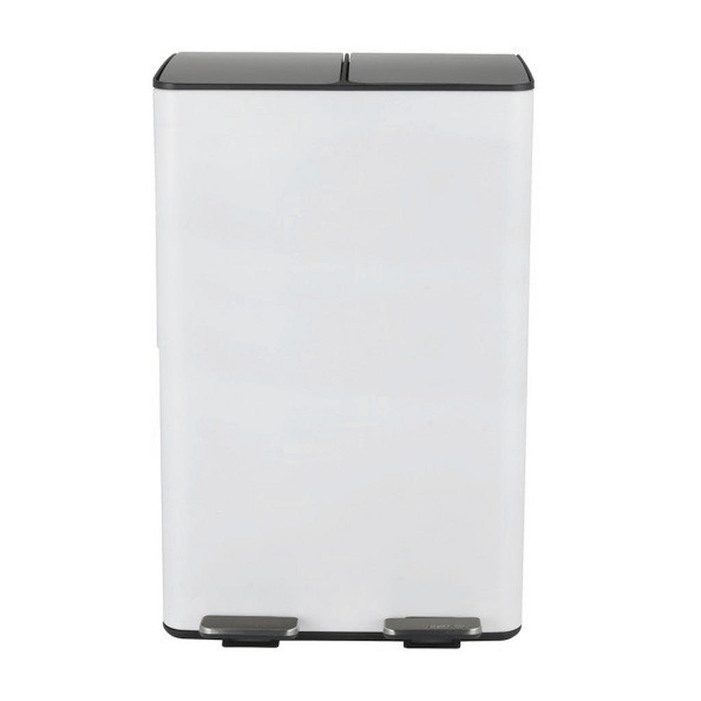 Treteimer Aliya Weiß Metall 60l Weiß Lxbxh: 45x30x71 Cm