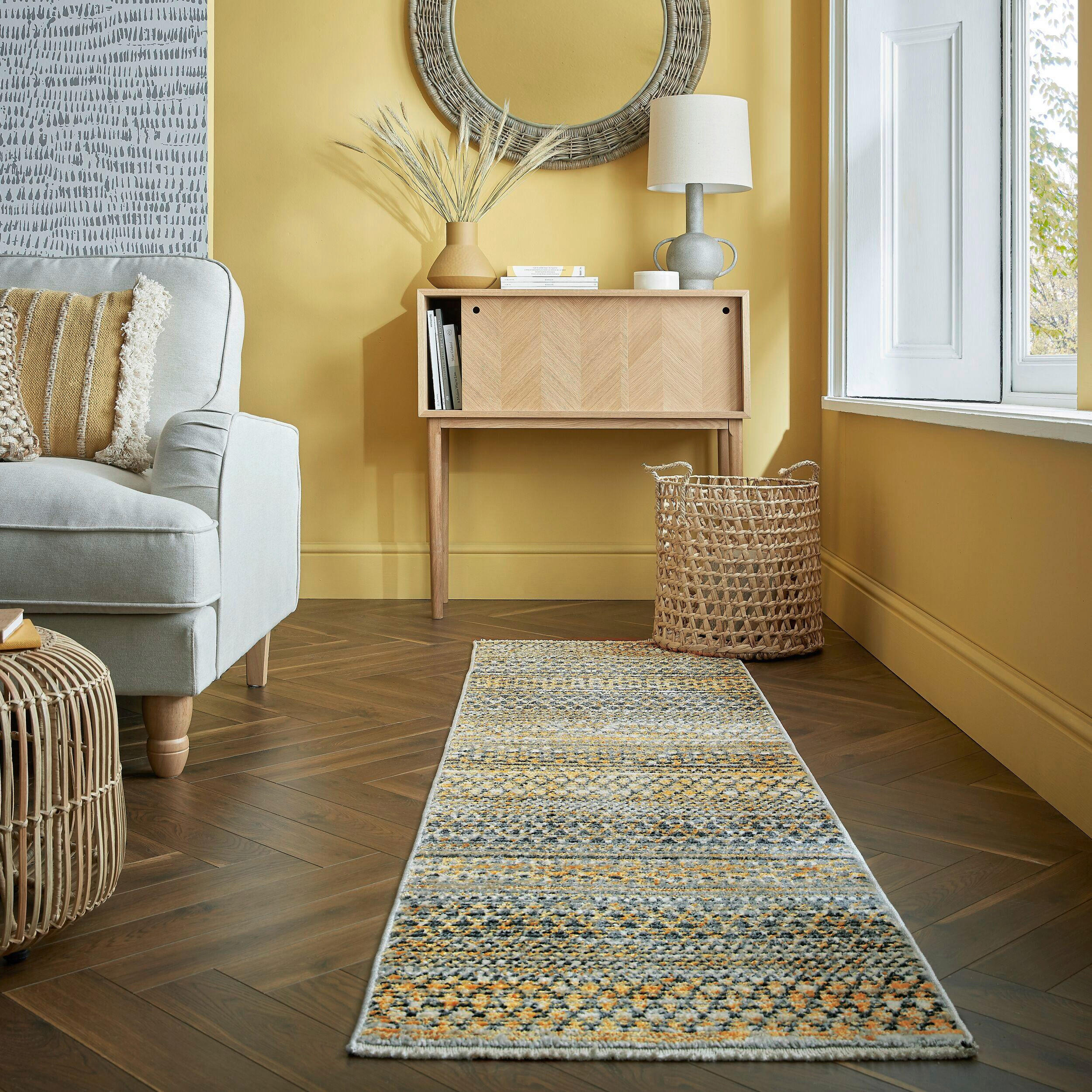 LÄUFER 66/300 cm Santiago - Gelb, Basics, Textil (66/300cm) - Xora