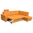 ECKSOFA in Chenille Gelb  248/198 cm  - Chromfarben/Gelb, Design, Kunststoff/Textil (248/198cm) - Xora