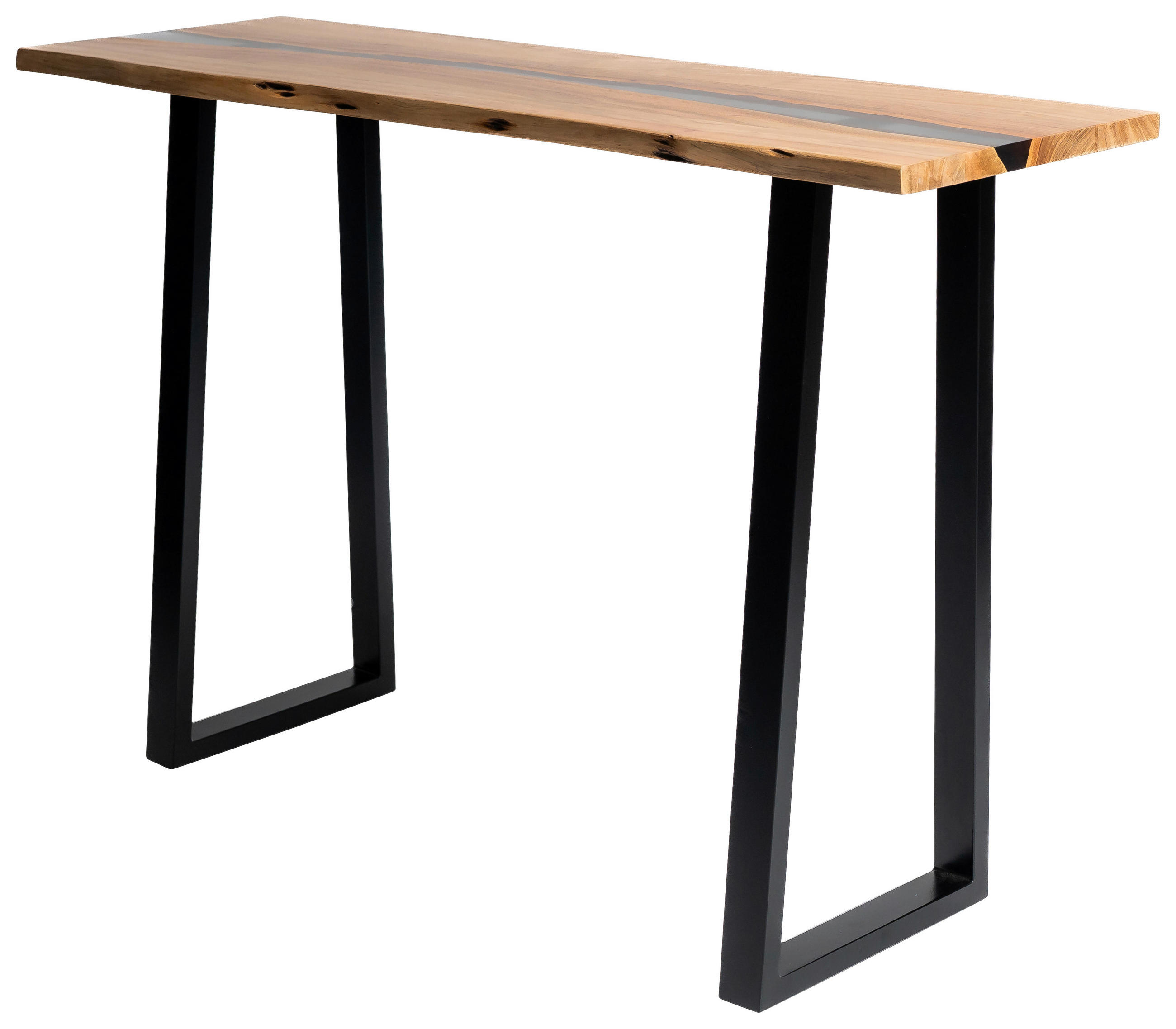 KONSOLENTISCH in Holz, Metall, Kunststoff 120/37/78 cm    - Schwarz/Akaziefarben, LIFESTYLE, Holz/Kunststoff (120/37/78cm) - Landscape