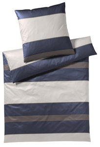 Bettwasche Makosatin Blau Dunkelblau Beige 135 200 Cm Online