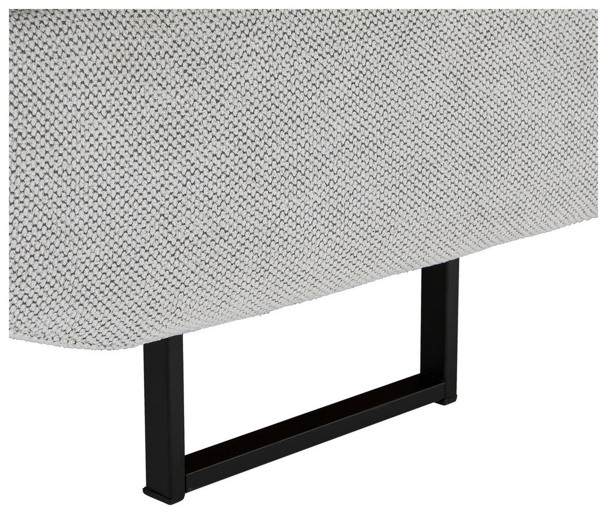ECKSOFA in Webstoff Hellgrau  - Hellgrau/Schwarz, Design, Textil/Metall (280/235cm) - Hom`in