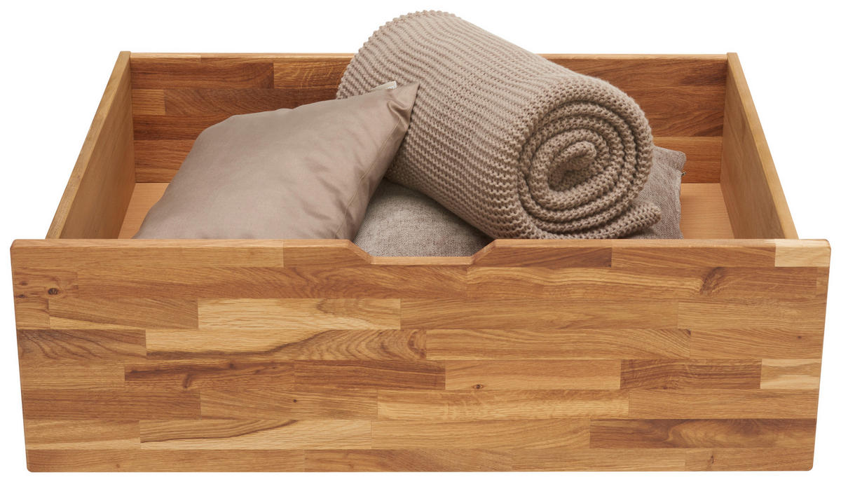 BETTKASTENSET  in Wildeiche  - Wildeiche, Natur, Holz/Kunststoff (83/29/68cm) - Carryhome