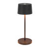 AKKU-TISCHLEUCHTE 7,5/20 cm  - Schwarz, Design, Kunststoff/Metall (7,5/20cm) - Dieter Knoll