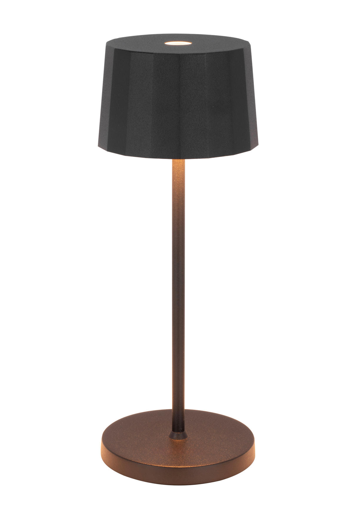 AKKU-TISCHLEUCHTE 7,5/20 cm  - Schwarz, Design, Kunststoff/Metall (7,5/20cm) - Dieter Knoll