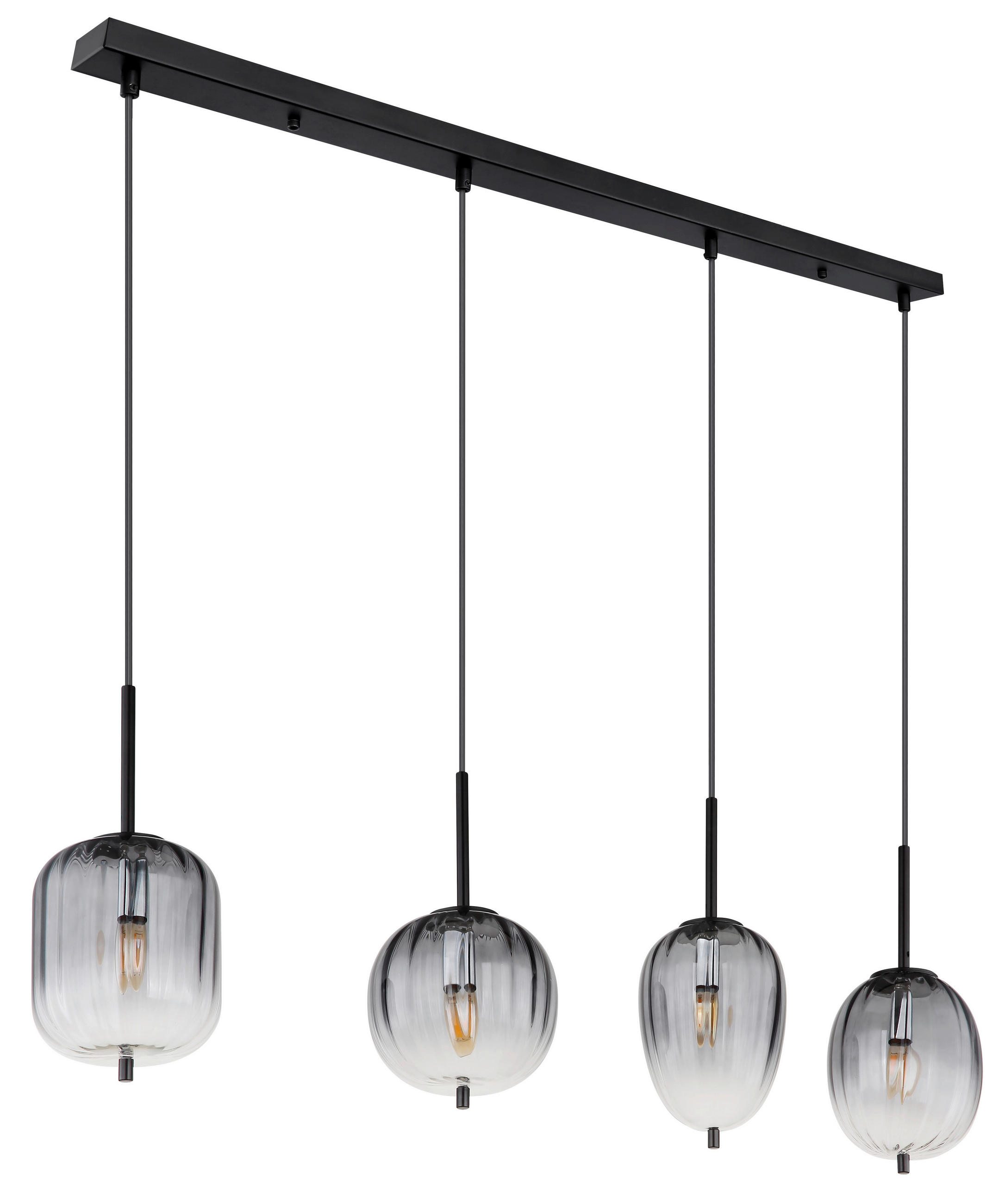 HÄNGELEUCHTE 110/18,5/120 cm  - Klar/Schwarz, Design, Glas/Kunststoff (110/18,5/120cm)