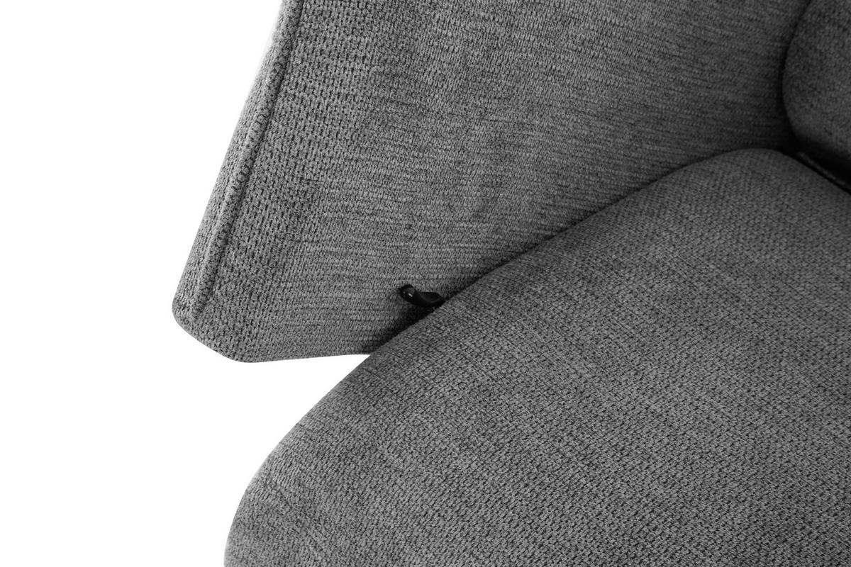 RELAXSESSELSET Mikrofaser    - Schwarz/Grau, Design, Textil/Metall (76/110/85.5cm) - Welnova