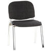 BESÖKSSTOL  i flatväv antracit, kromfärg  - kromfärg/antracit, Basics, metall/textil (58/84/41cm) - MID.YOU