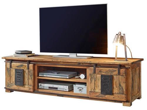 TV-ELEMENT  in 180/50/55 cm  - Naturfarben, Konventionell, Holz/Metall (180/50/55cm) - Livetastic
