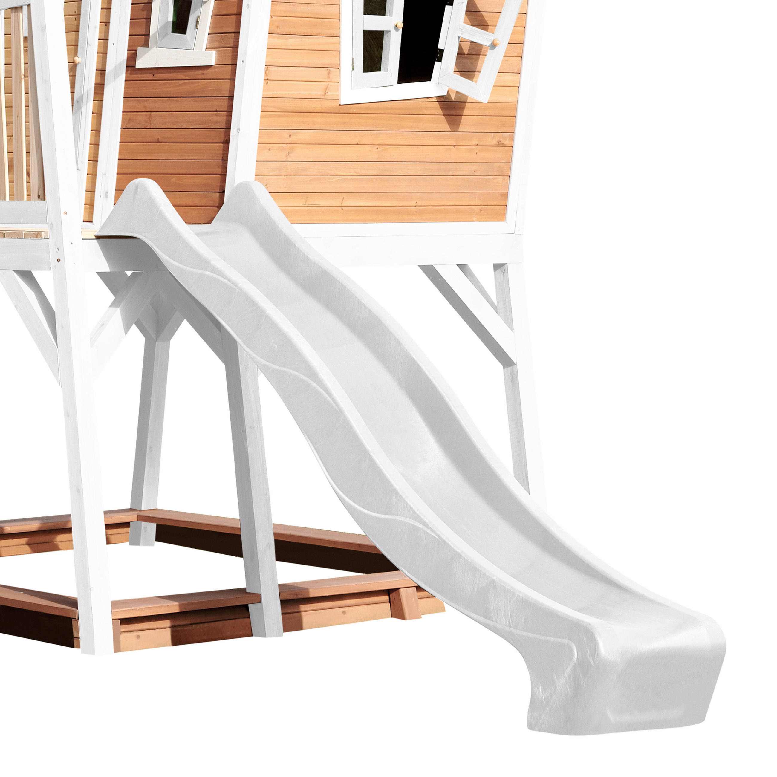 SPIELHAUS MAX 432/288/193 cm  - Weiss/Braun, Basics, Holz/Kunststoff (432/288/193cm)