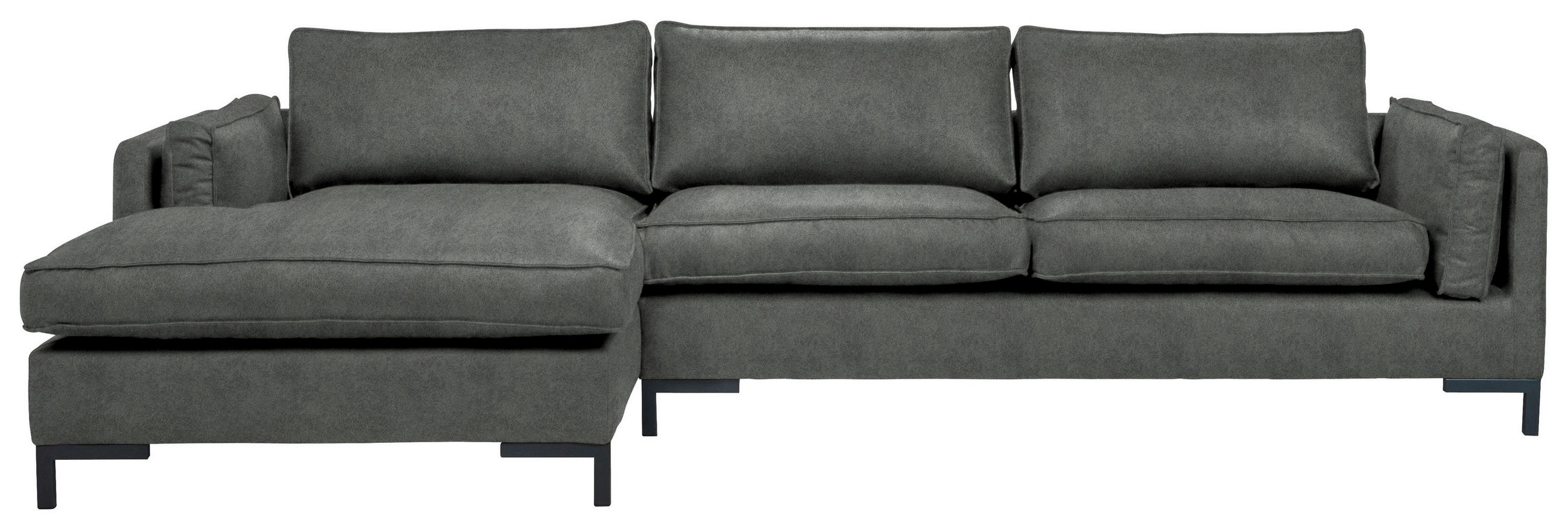 HÖRNSOFFA i läderimitation grön  - grön/svart, Design, metall/textil (160/295cm) - Livetastic