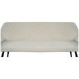SITZBANK 163/83/63 cm Samt Beige, Schwarz  - Beige/Schwarz, Design, Textil/Metall (163/83/63cm) - Novel