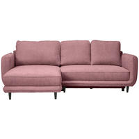 ECKSOFA Altrosa Struktur  - Schwarz/Altrosa, KONVENTIONELL, Holz/Textil (170/247cm) - Carryhome