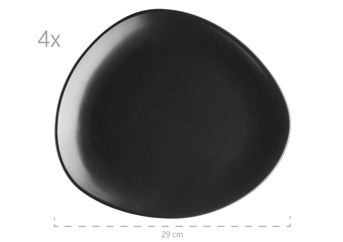 KOMBISERVICE Glendale 16-teilig  - Schwarz, Basics, Keramik (44/34/33,6cm) - Mäser