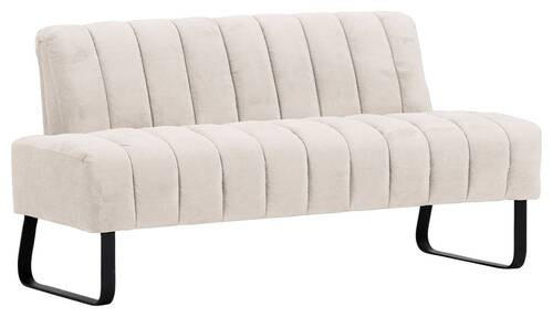 SITZBANK 175/87/77 cm  in Beige  - Beige/Schwarz, Design, Textil/Metall (175/87/77cm) - Novel