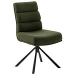 STUHL  in Stahl Webstoff Metall, Textil  - Schwarz/Olivgrün, Design, Textil/Metall (47/90/64cm) - Dieter Knoll