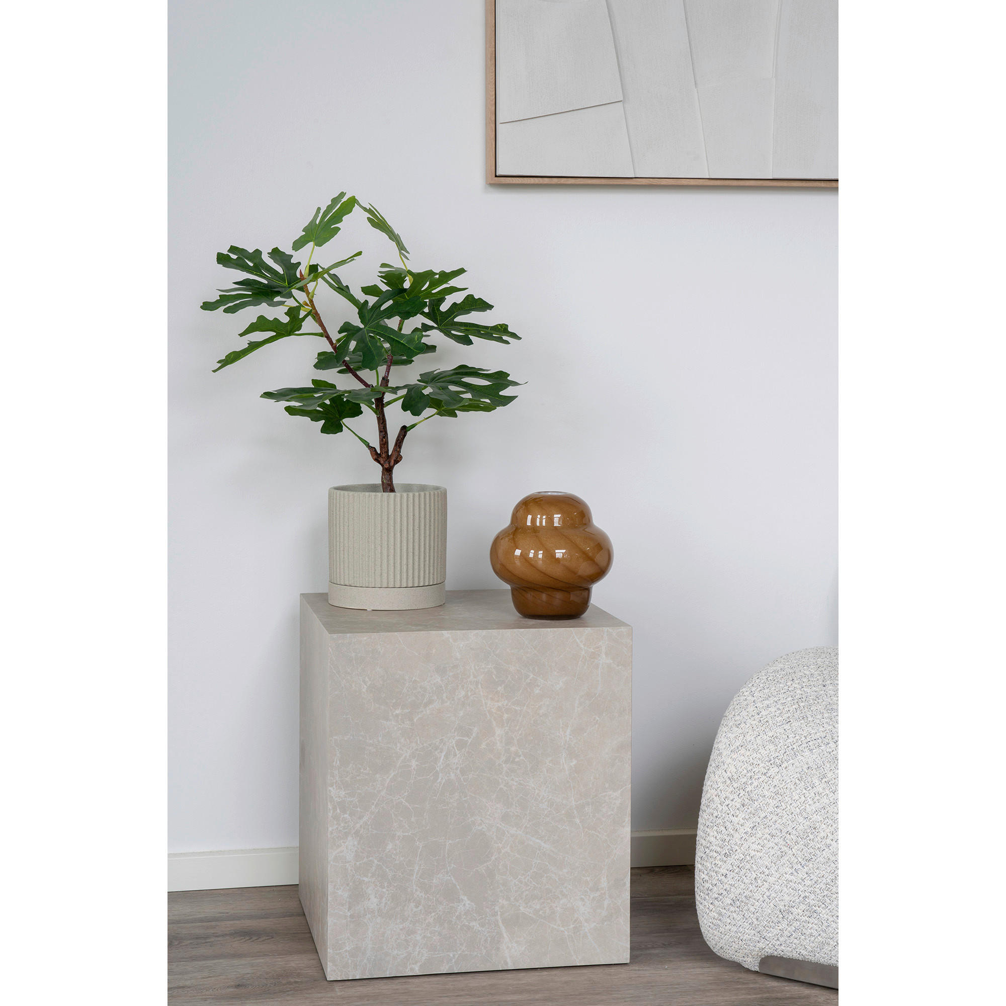 VASE  - Braun, Design, Glas (16.5cm)
