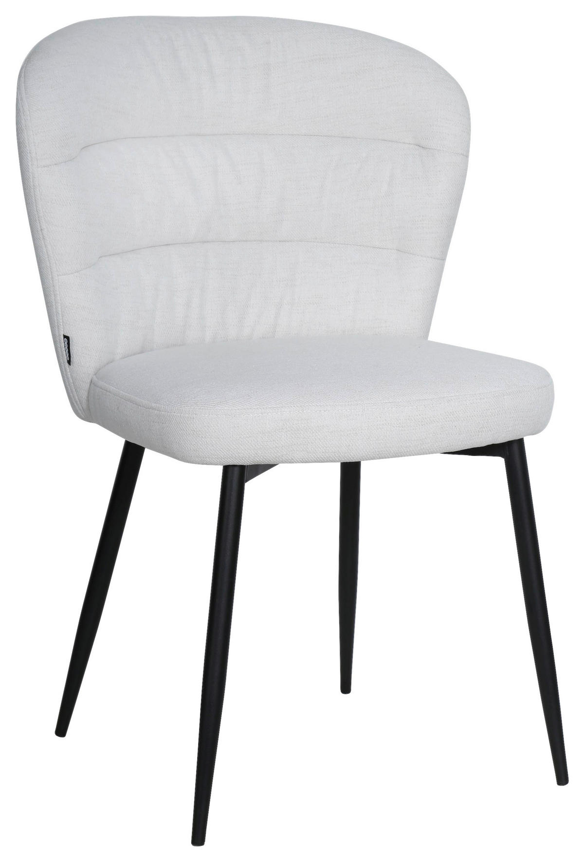 STUHL Leinenoptik Schwarz, Weiß  - Schwarz/Weiß, Design, Textil/Metall (57/84,5/61,5cm) - Boxxx