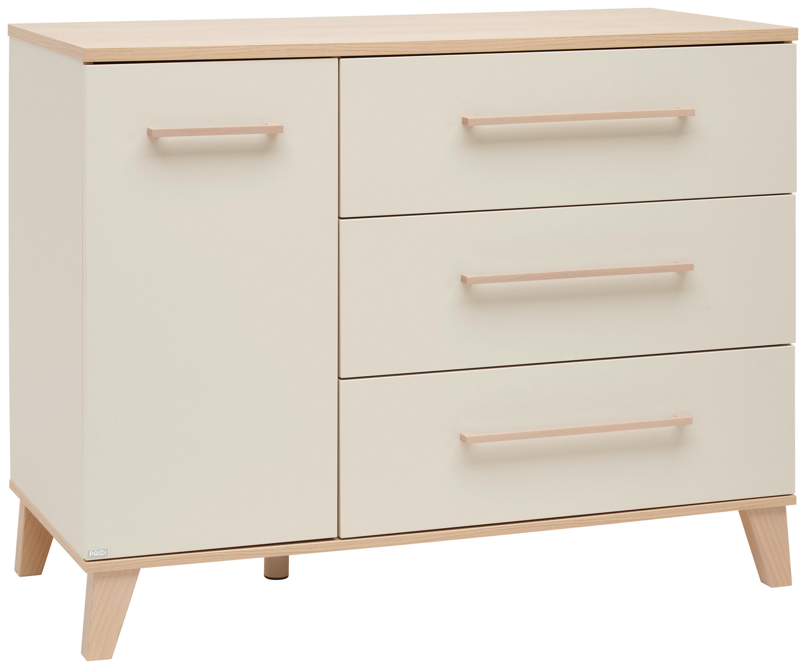 WICKELKOMMODE MALIO Beige  - Kirschbaumfarben/Beige, Basics, Holzwerkstoff (123,5/94,9/55,6cm) - Paidi