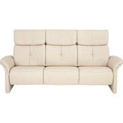 SOFA in Leder Creme - Creme/Schwarz, KONVENTIONELL, Leder/Kunststoff (209/89/105cm) - Himolla Komfortklass