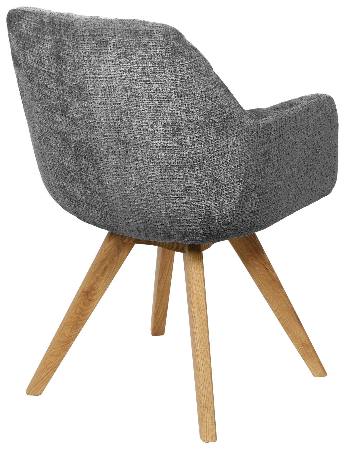 ARMLEHNSTUHL in Holz, Textil Grau  - Naturfarben/Grau, KONVENTIONELL, Holz/Textil (59/85/65cm) - Linea Natura