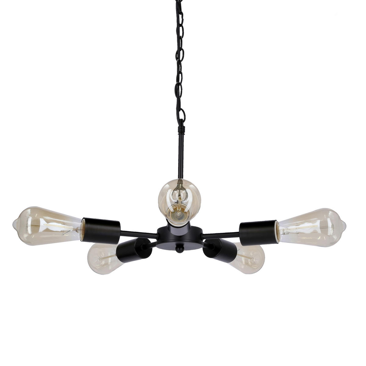 PENDELLEUCHTE Sparta 36/36/105 cm   - Schwarz, Design, Metall (36/36/105cm)