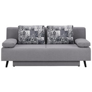 ROZKLÁDACÍ POHOVKA, šedá, textil, - šedá/černá, Design, kov/textil (193/85/88cm) - Carryhome