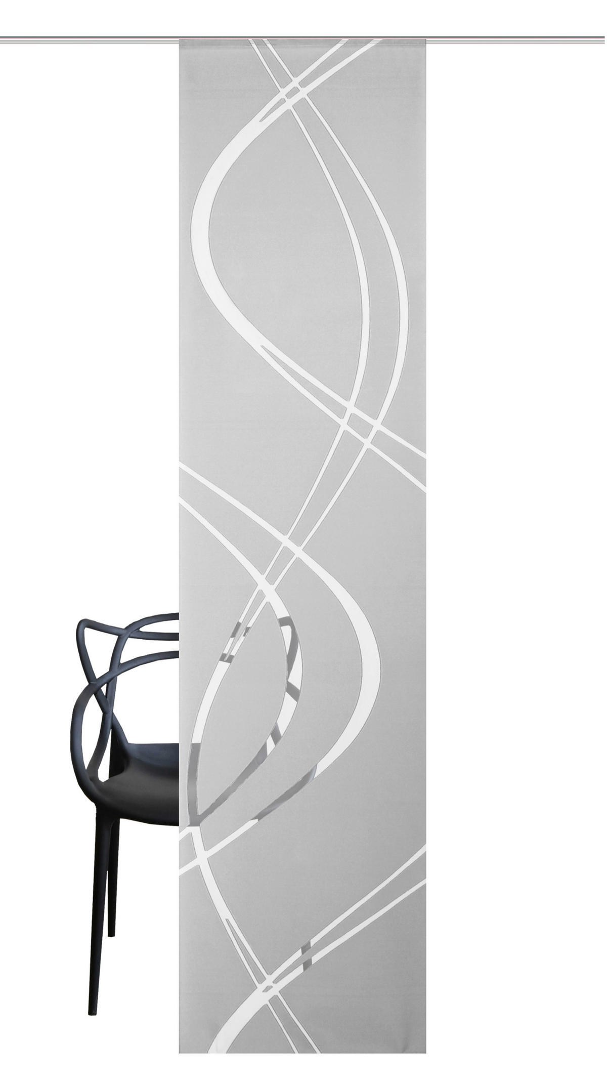 FLÄCHENVORHANG   halbtransparent   60/245 cm  - Grau, Design, Textil (60/245cm)